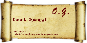 Obert Gyöngyi névjegykártya
