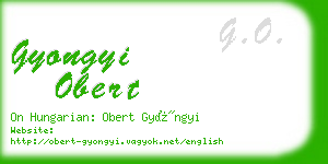 gyongyi obert business card